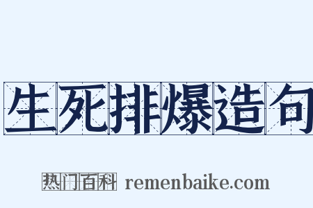 生死排爆造句是什么意思的图片
